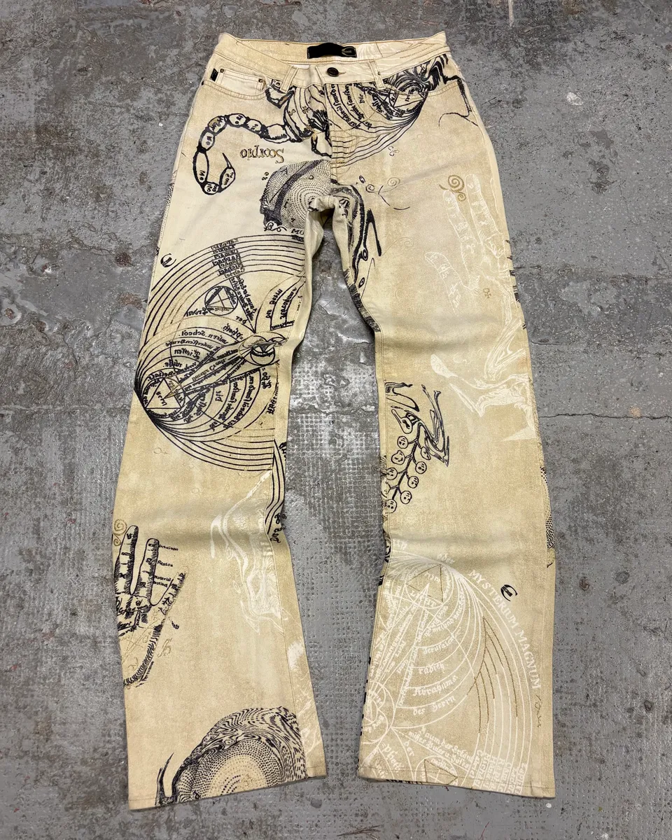 AW2003 Cavalli Astrology Beige Deus Pants