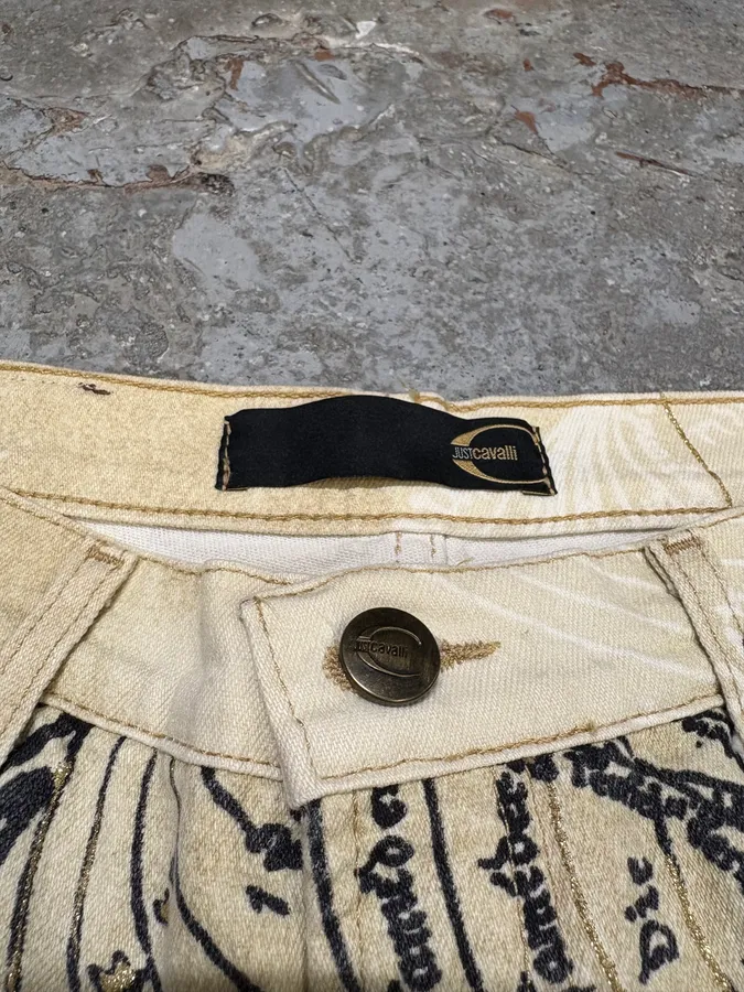 AW2003 Cavalli Astrology Beige Deus Pants - Image 11