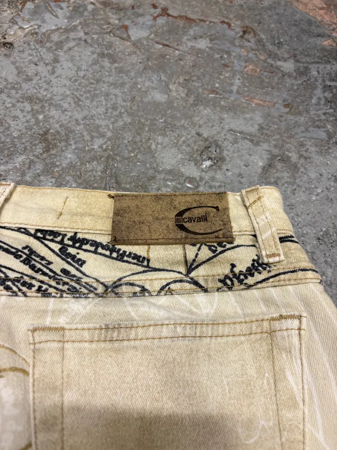 AW2003 Cavalli Astrology Beige Deus Pants - Image 8
