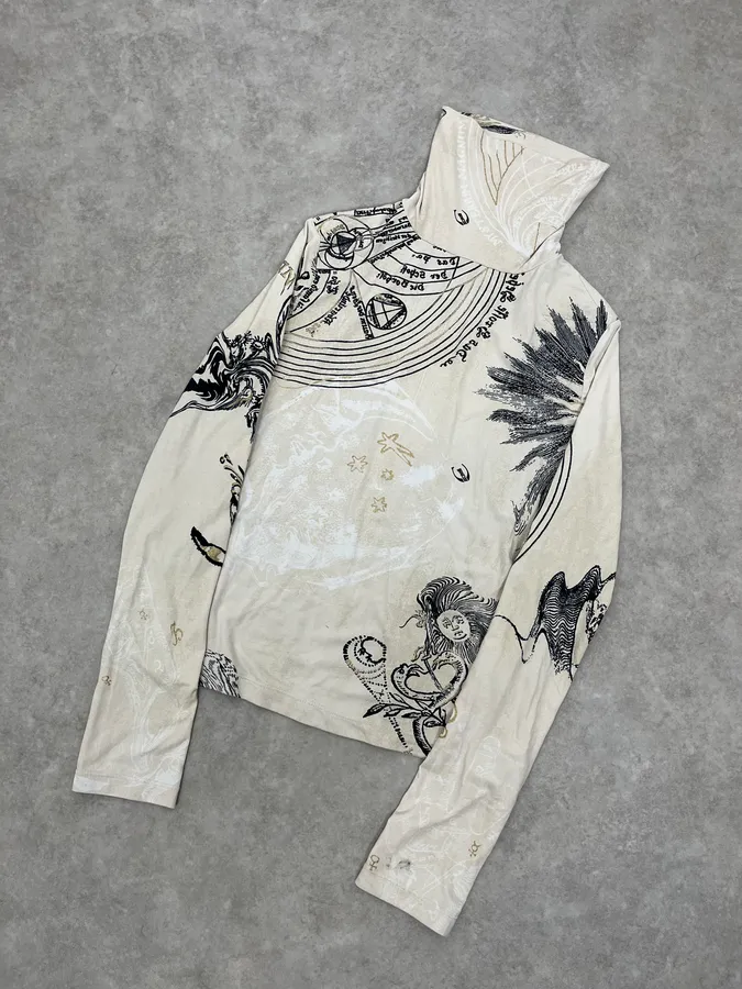 AW2003 Cavalli Beige Turtleneck Longsleeve - Image 4