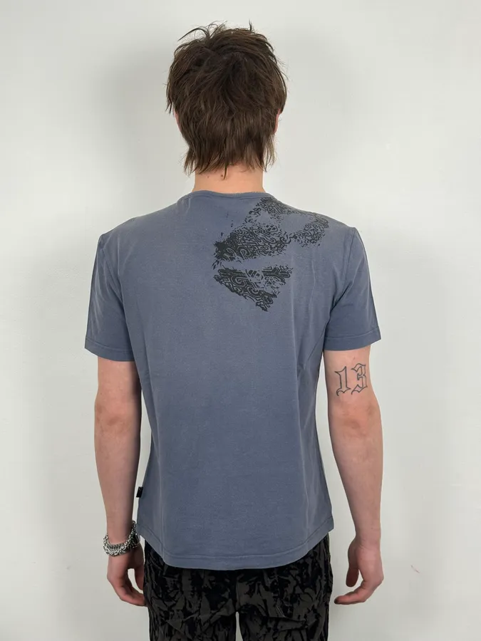 AW2003 Cavalli Blue Mozaic Signature T-Shirt - Image 3