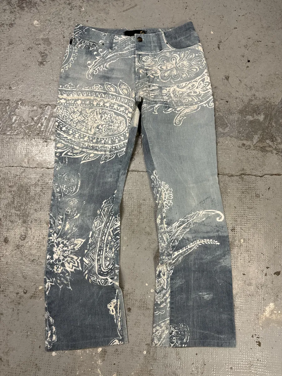 AW2003 Cavalli Blue & White Presley Pants