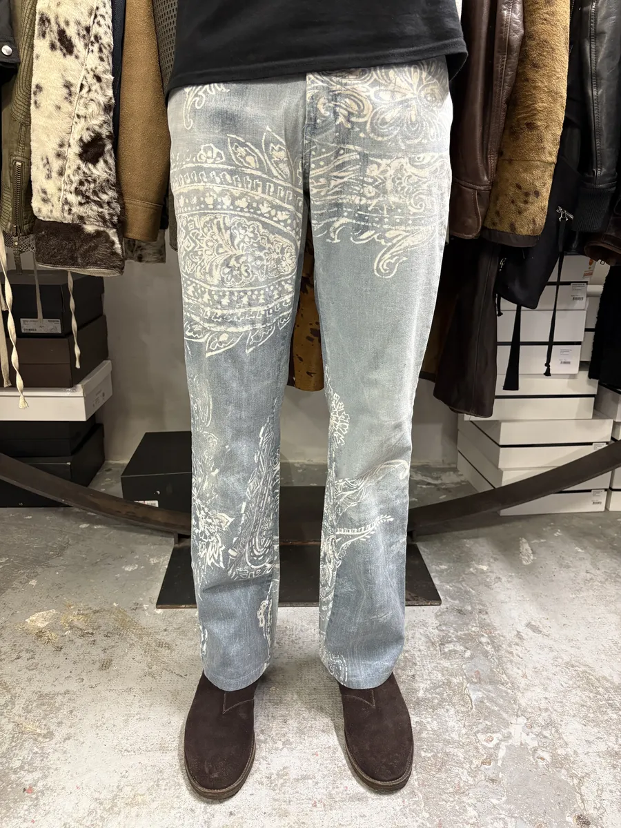 AW2003 Cavalli Blue & White Presley Pants - Image 3