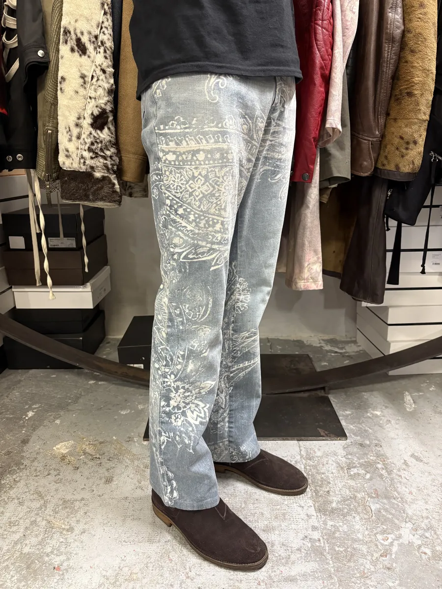 AW2003 Cavalli Blue & White Presley Pants - Image 4