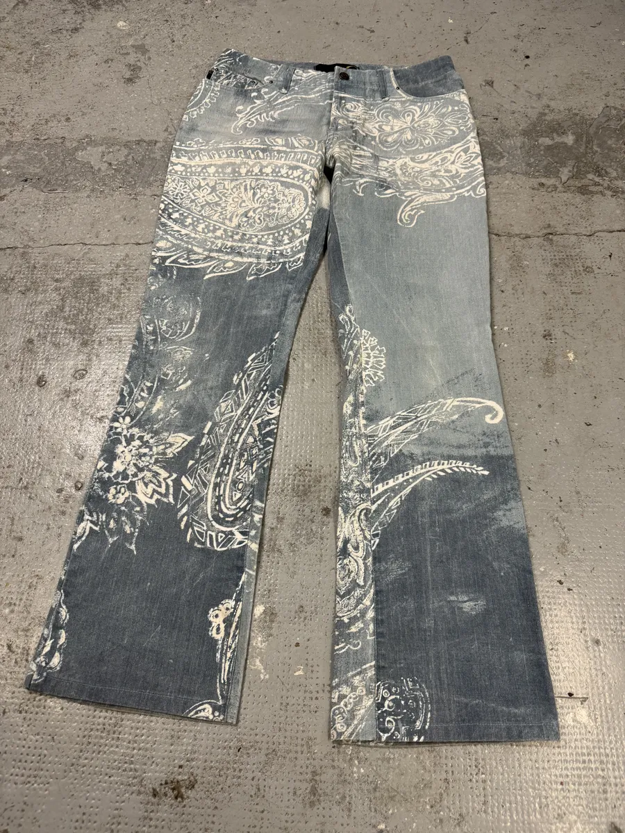 AW2003 Cavalli Blue & White Presley Pants - Image 6