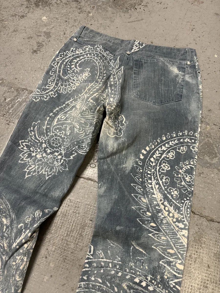 AW2003 Cavalli Blue & White Presley Pants - Image 7