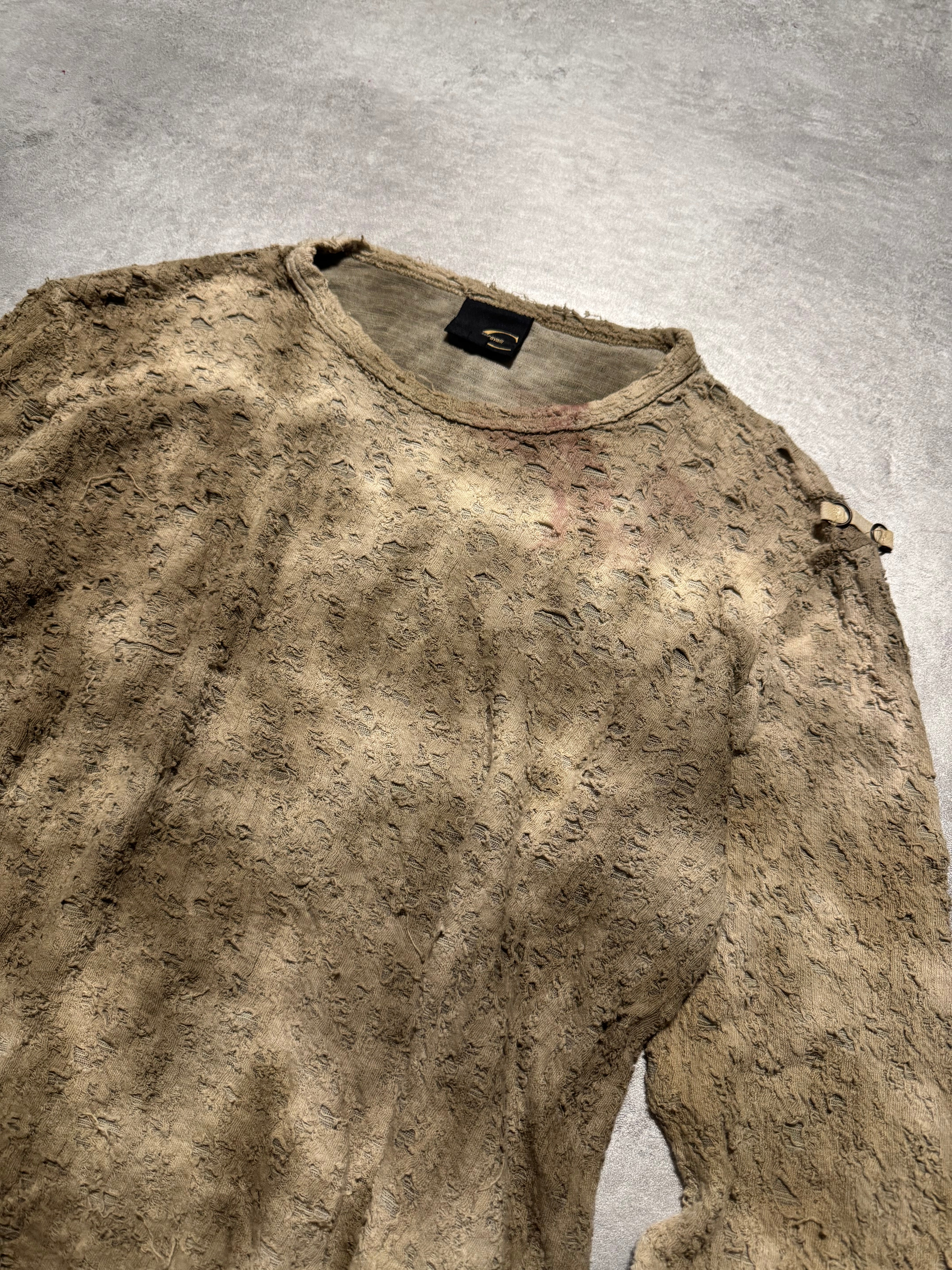 AW2003 Cavalli Destroyed Faded Stained Longsleeves - Image 2
