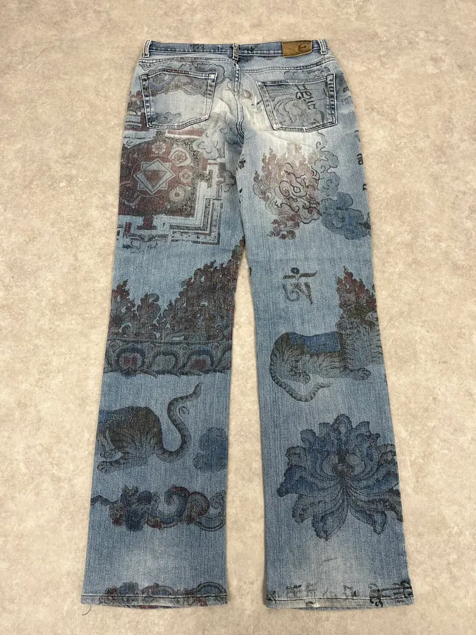 AW2003 Cavalli Fantasy Asian Blue Denim Jeans - Image 8