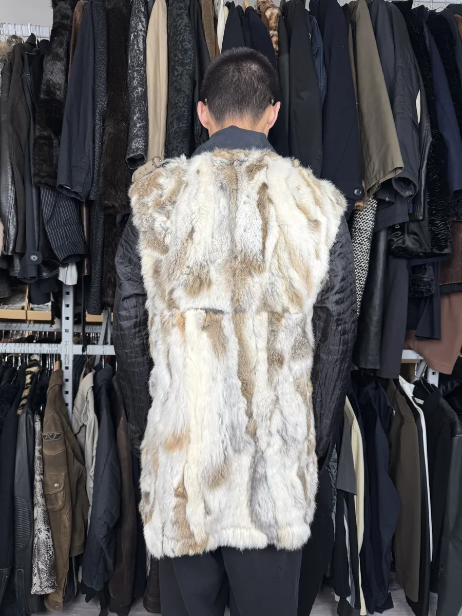 AW2003 Cavalli Fur Black Sleeves Jacket - Image 2