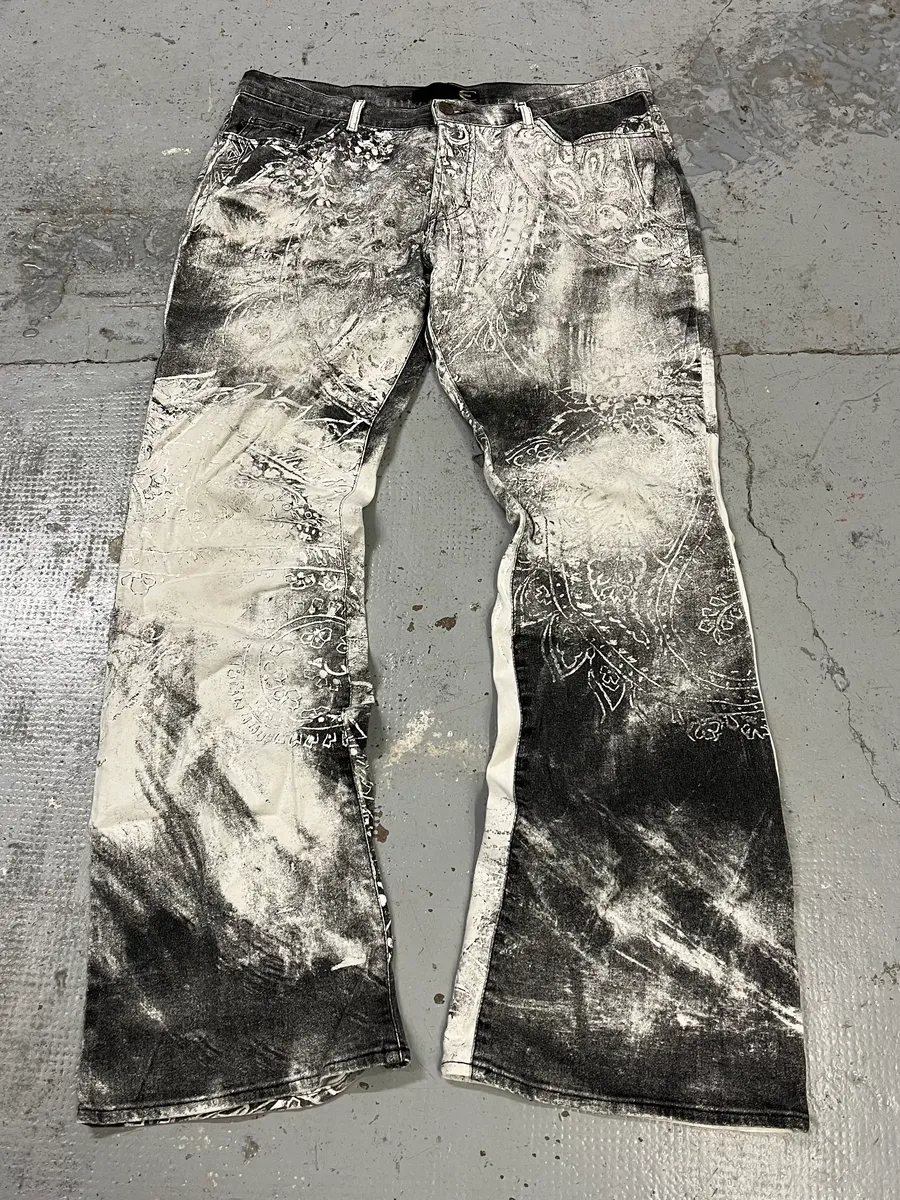 AW2003 Cavalli Spiritual Astro Black & White Pants