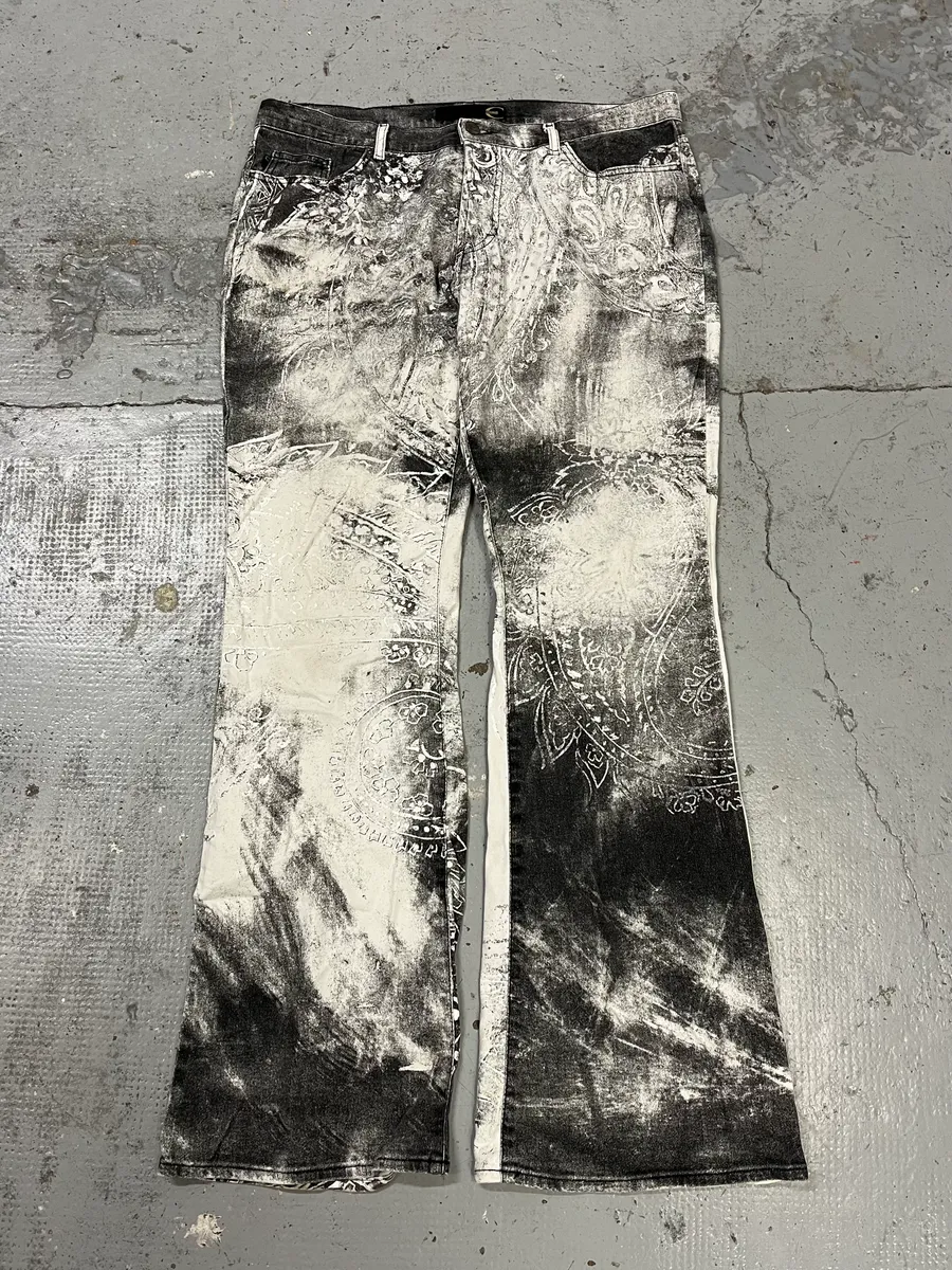 AW2003 Cavalli Spiritual Astro Black & White Pants - Image 5