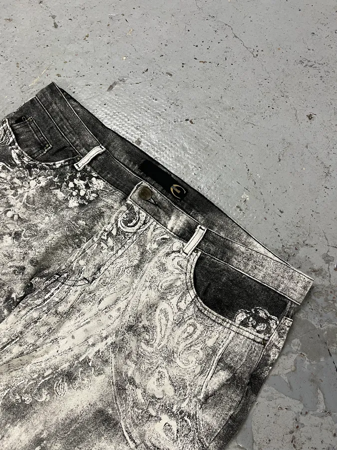 AW2003 Cavalli Spiritual Astro Black & White Pants - Image 6
