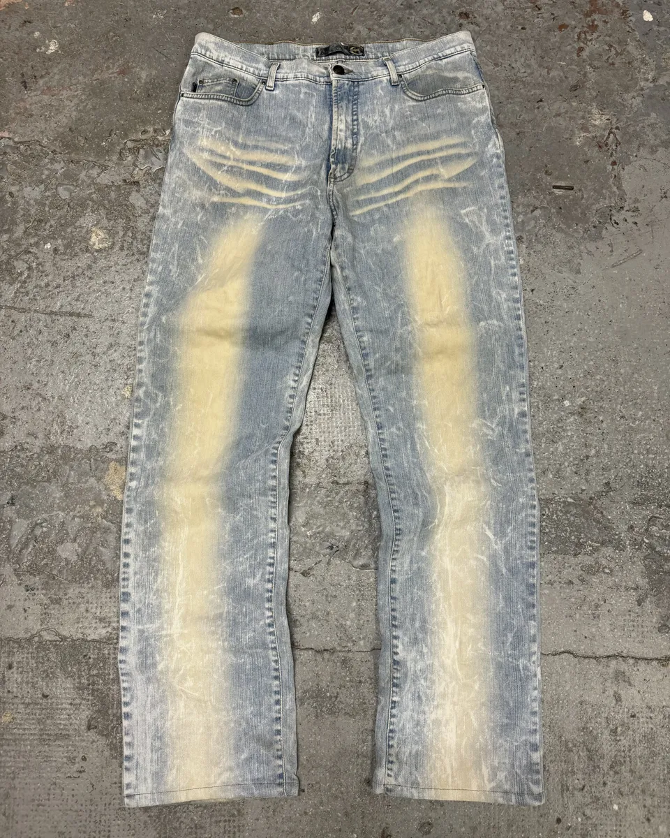 AW2003 Cavalli Sun Faded Blue Yellowish Pants
