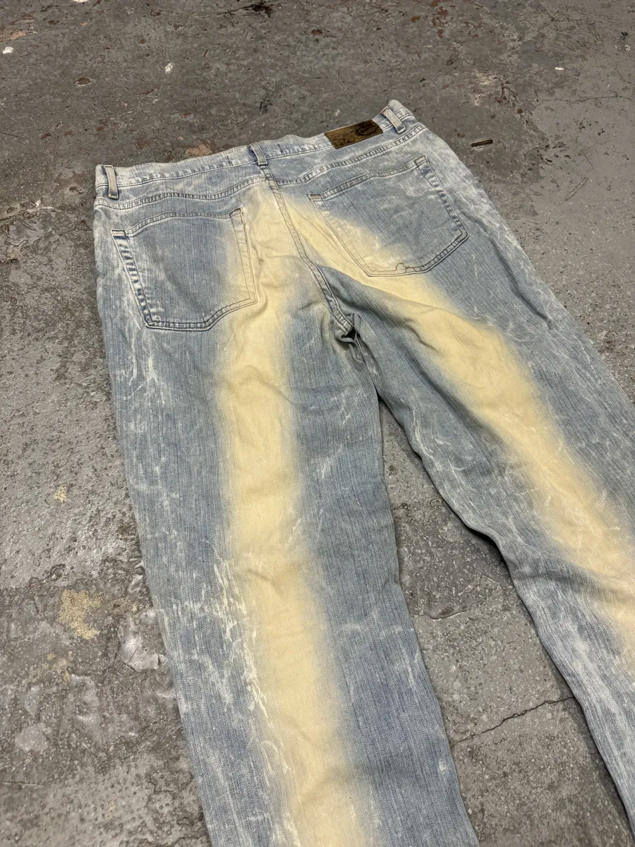 AW2003 Cavalli Sun Faded Blue Yellowish Pants - Image 11