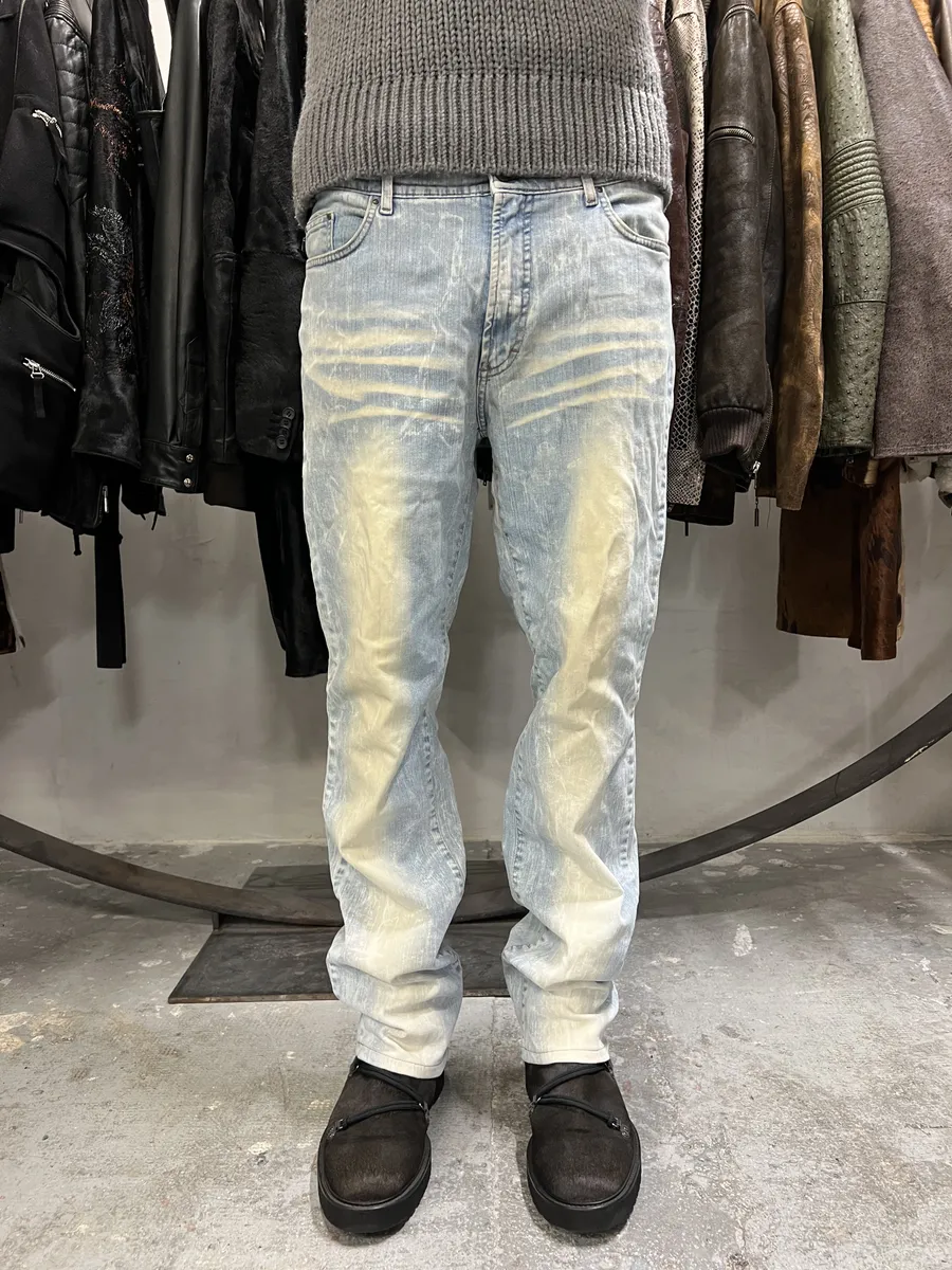 AW2003 Cavalli Sun Faded Blue Yellowish Pants - Image 3