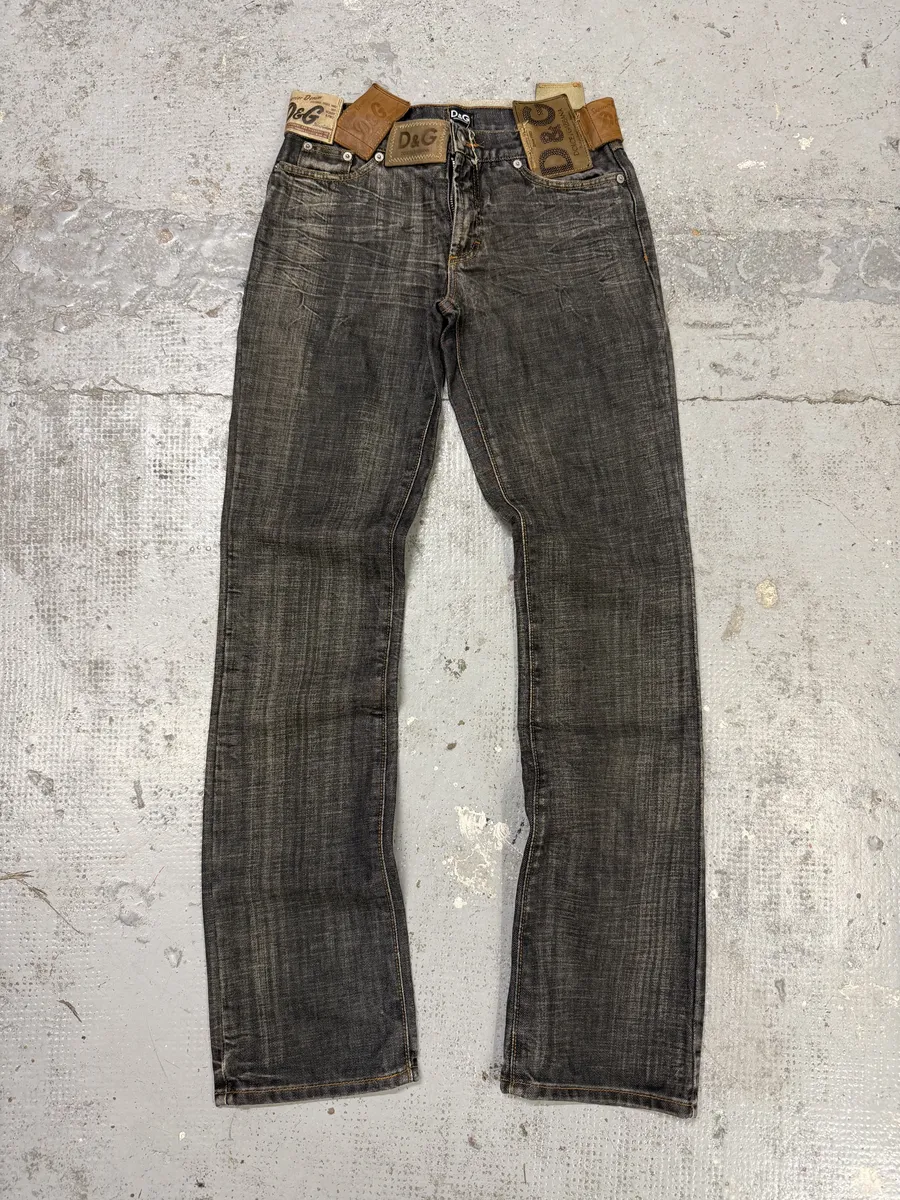 AW2003 Dolce & Gabbana 10 Tags Raw Denim Jeans