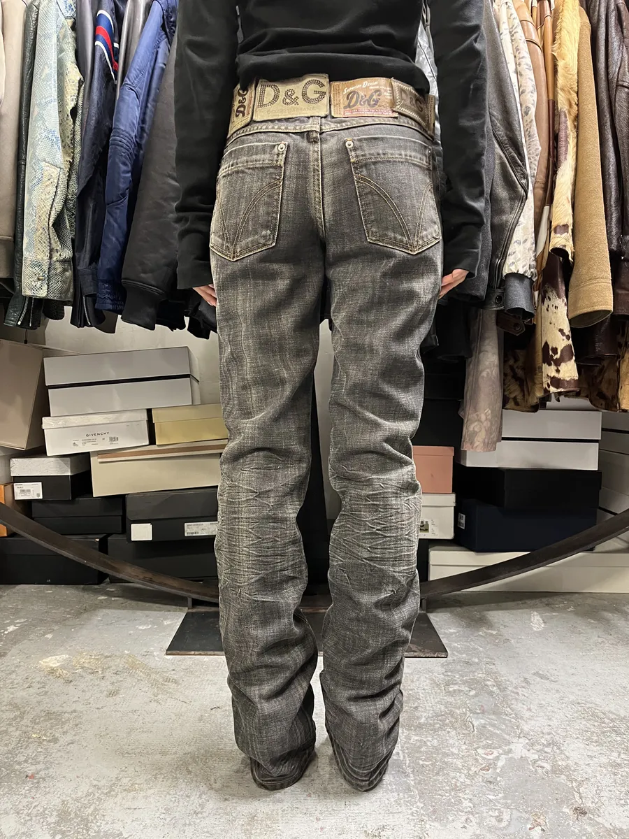 AW2003 Dolce & Gabbana 10 Tags Raw Denim Jeans - Image 4