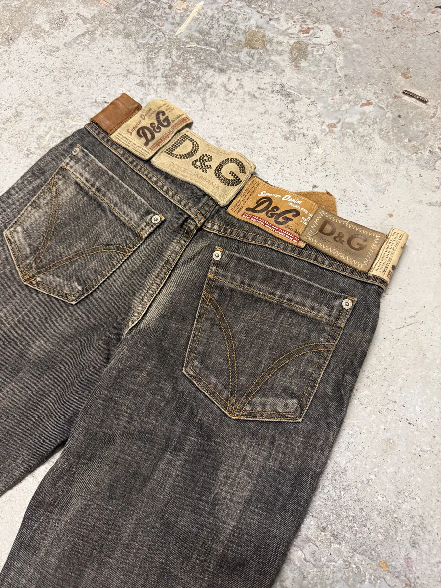 AW2003 Dolce & Gabbana 10 Tags Raw Denim Jeans - Image 7