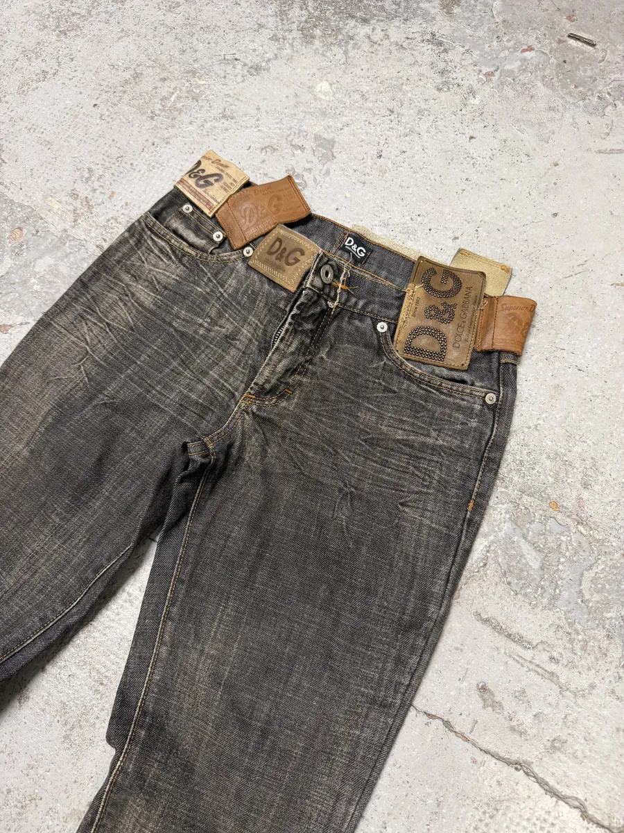 AW2003 Dolce & Gabbana 10 Tags Raw Denim Jeans - Image 9
