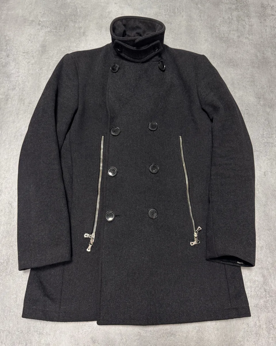 AW2003 Dolce & Gabbana 2-Zip Wool Coat - Image 3