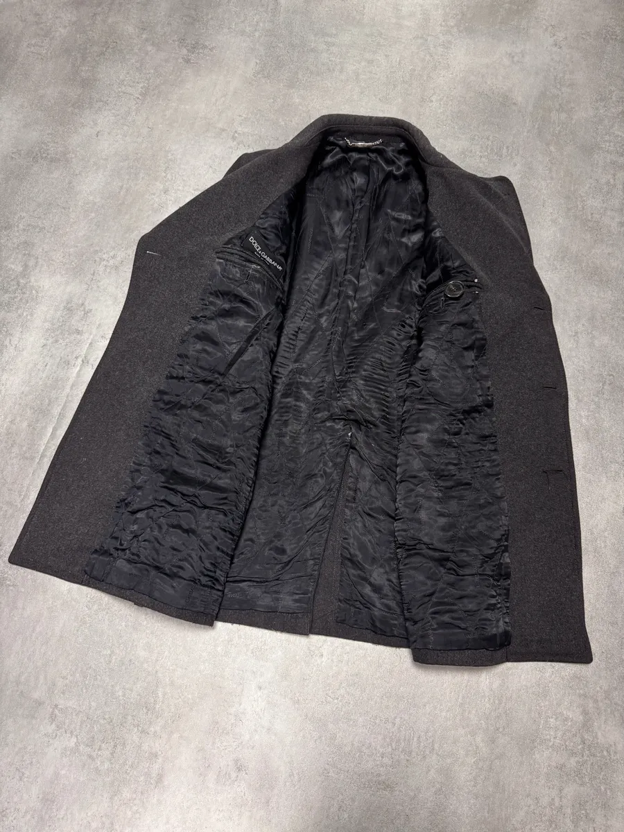 AW2003 Dolce & Gabbana 2-Zip Wool Coat - Image 6