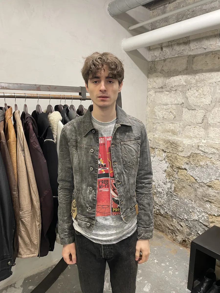 AW2003 Dolce & Gabbana Archive Tags Grey Raw Denim Jacket - Image 3