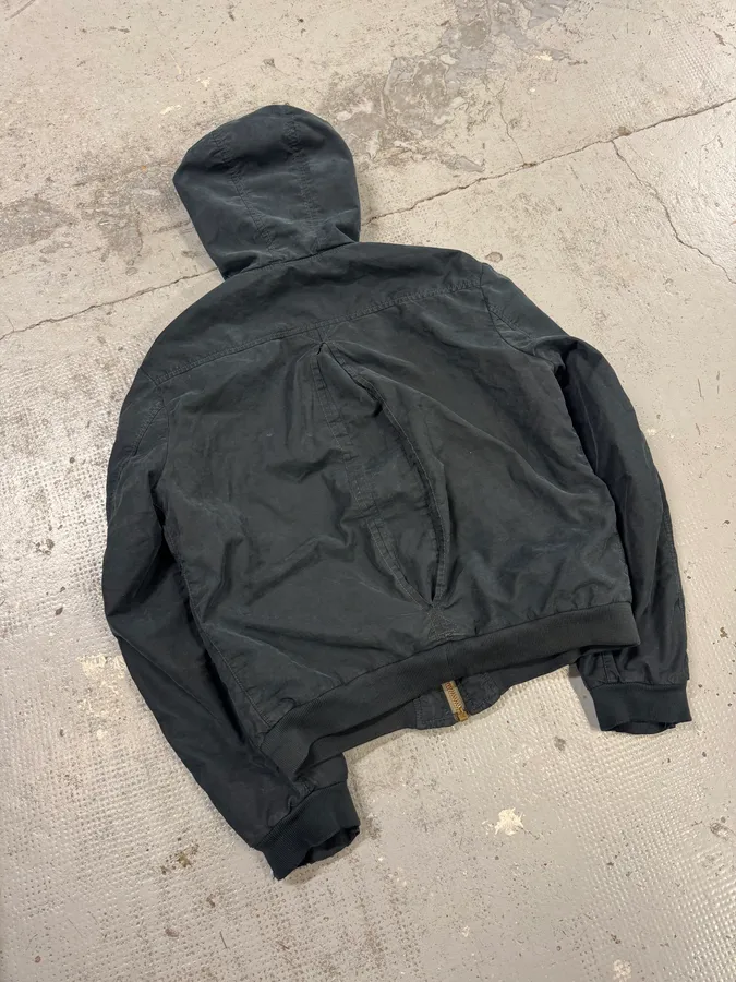 AW2003 Dolce & Gabbana Arm Zip Navy Hooded Bomber Jacket - Image 8