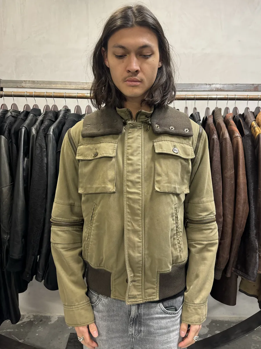 AW2003 Dolce & Gabbana Aviator Army Detachable Zips Jacket