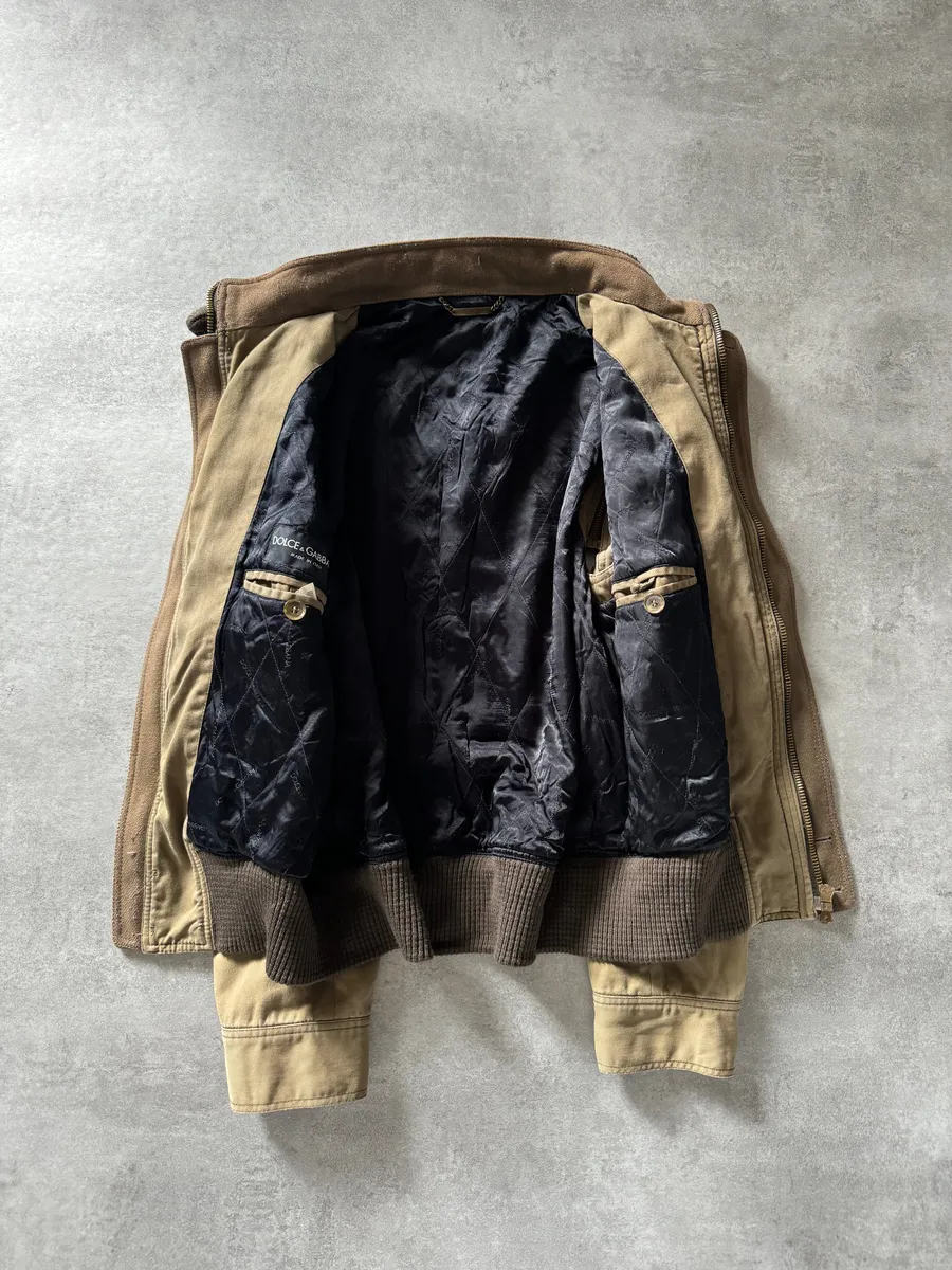 AW2003 Dolce & Gabbana Aviator Army Detachable Zips Jacket - Image 12