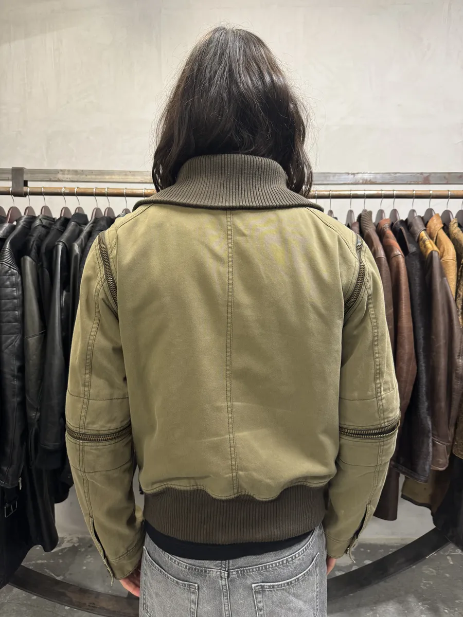 AW2003 Dolce & Gabbana Aviator Army Detachable Zips Jacket - Image 3