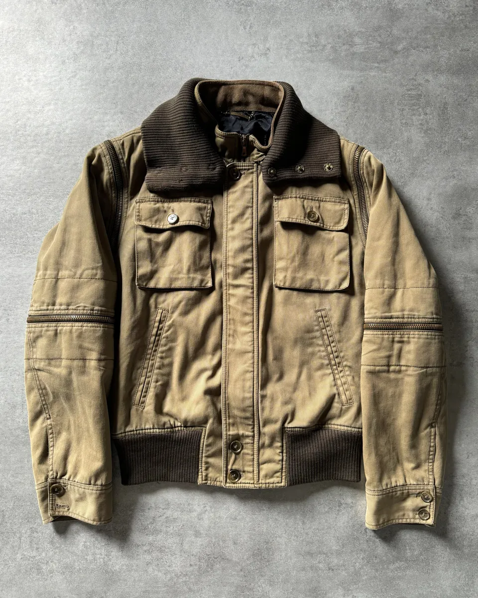 AW2003 Dolce & Gabbana Aviator Army Detachable Zips Jacket - Image 5