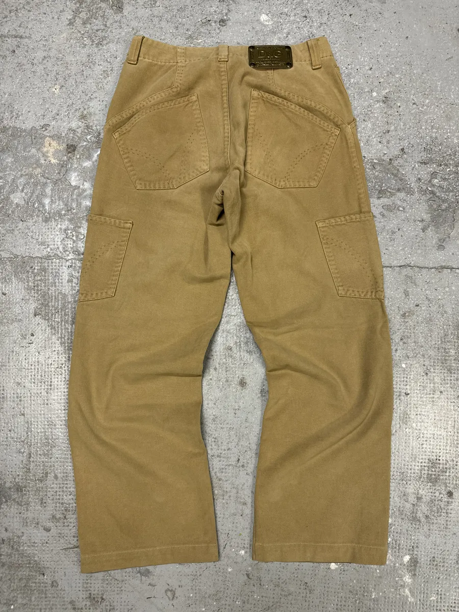 AW2003 Dolce & Gabbana Beige Multi Pockets Cargo Pants - Image 5