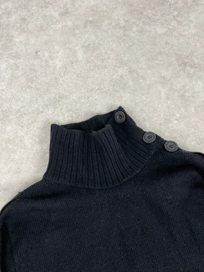 AW2003 Dolce & Gabbana Black Bondage Turtleneck Sweater - Image 4