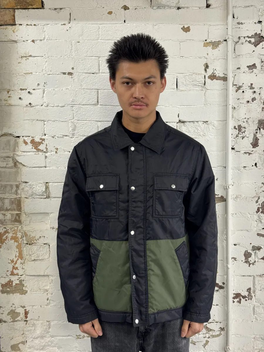 AW2003 Dolce & Gabbana Black & Khaki Green Nylon Jacket - Image 2