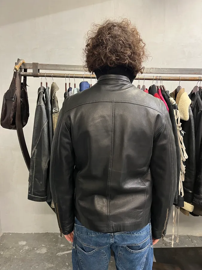 AW2003 Dolce & Gabbana Black Premium Leather Jacket - Image 3