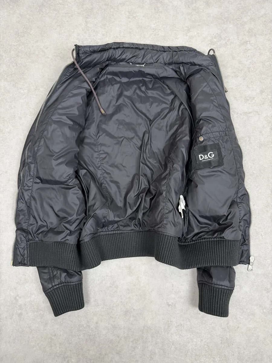 AW2003 Dolce & Gabbana Black Puffer Jacket - Image 6