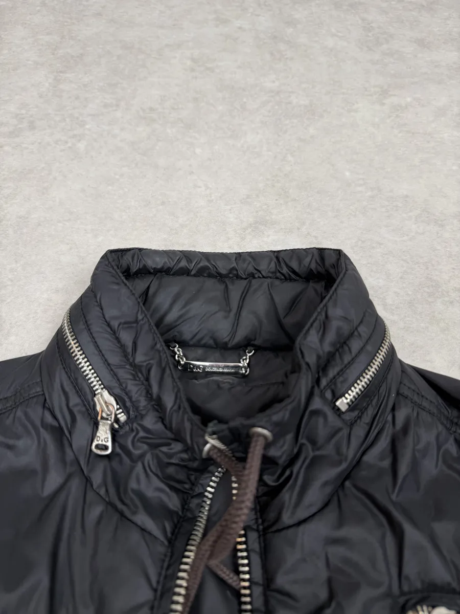 AW2003 Dolce & Gabbana Black Puffer Jacket - Image 9