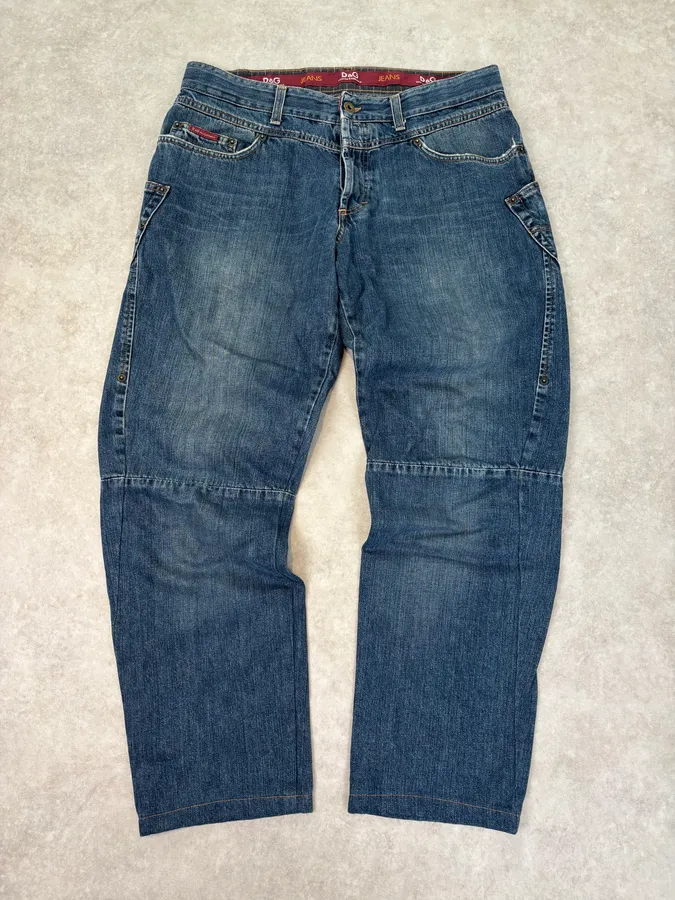 AW2003 Dolce & Gabbana Blue Contemporary Denim Jeans