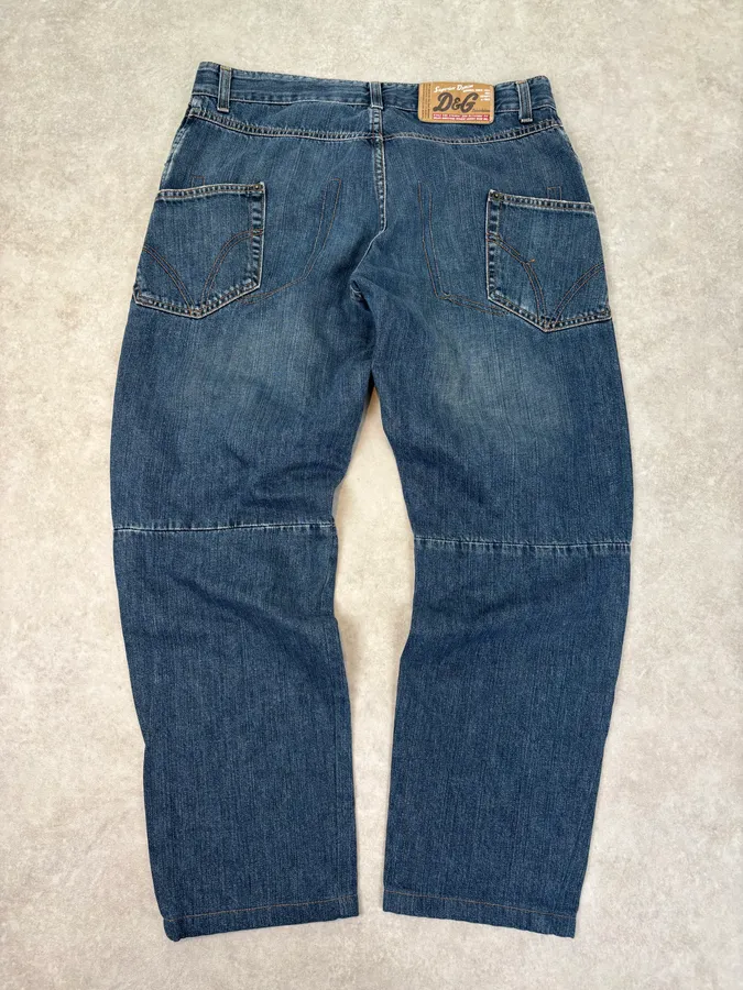 AW2003 Dolce & Gabbana Blue Contemporary Denim Jeans - Image 6
