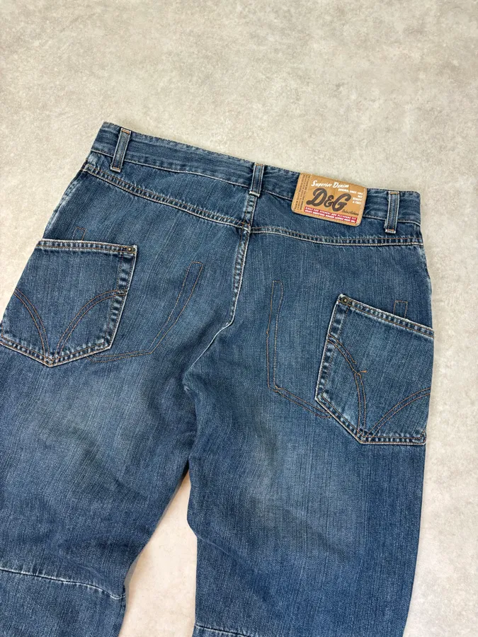 AW2003 Dolce & Gabbana Blue Contemporary Denim Jeans - Image 7