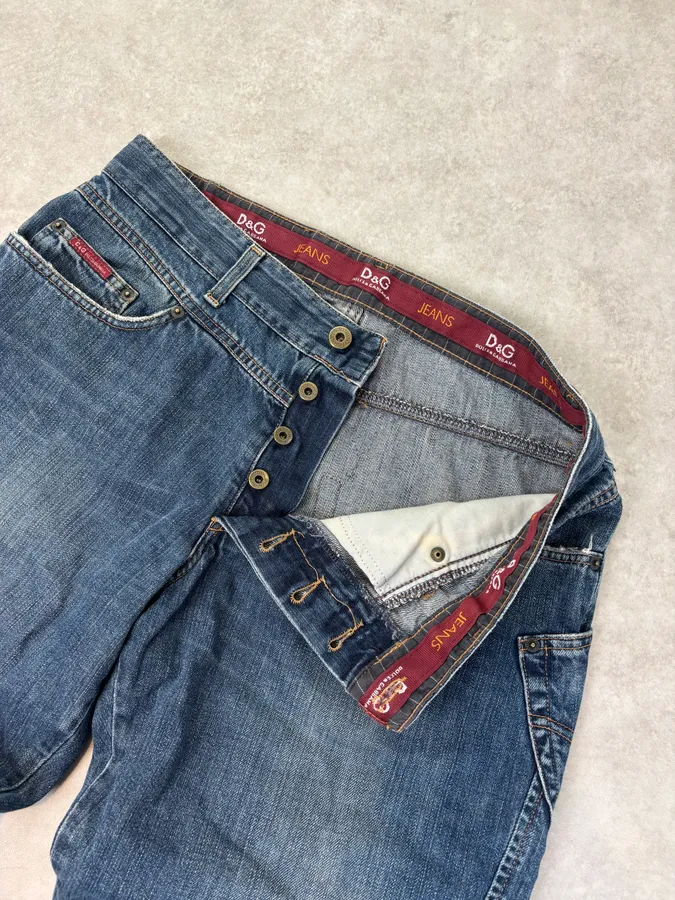 AW2003 Dolce & Gabbana Blue Contemporary Denim Jeans - Image 8