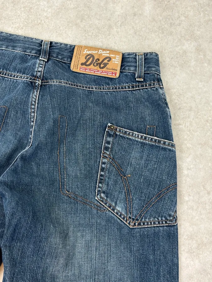 AW2003 Dolce & Gabbana Blue Contemporary Denim Jeans - Image 9