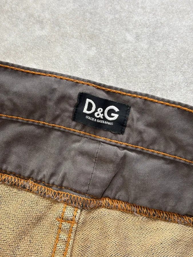 AW2003 Dolce & Gabbana Blue Denim Double Waisted Cargo Jeans - Image 11