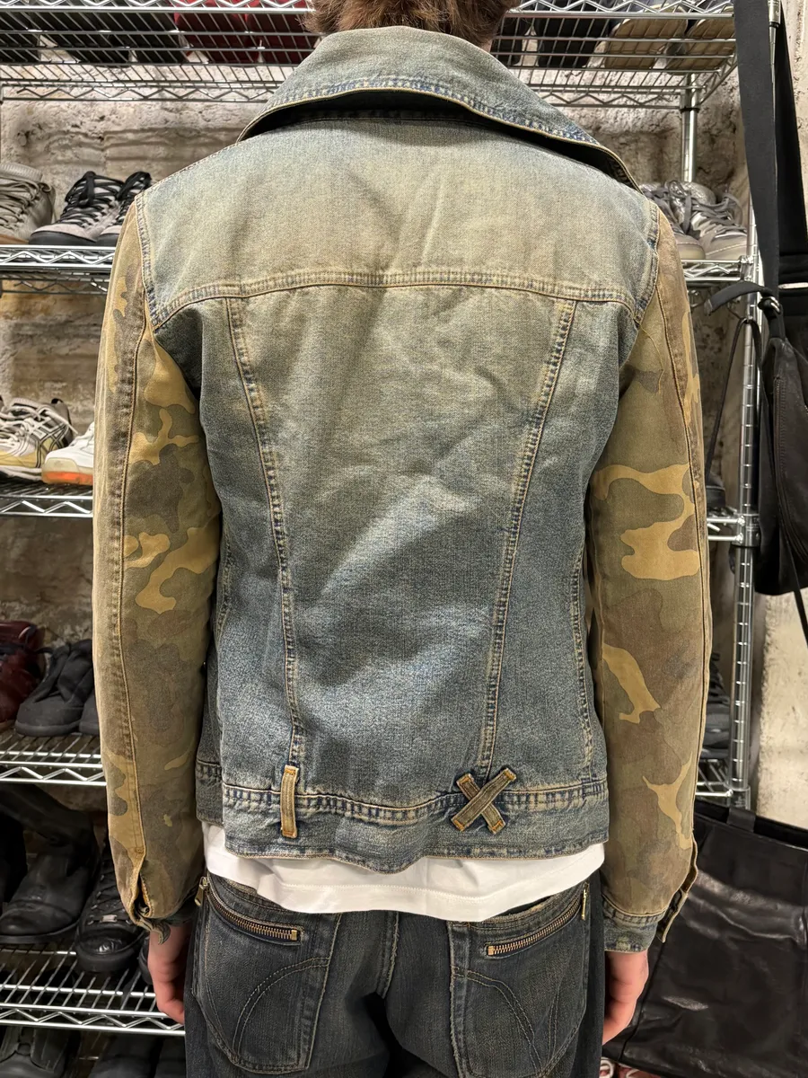 AW2003 Dolce & Gabbana Blue Denim Military Buttoned Jacket - Image 3