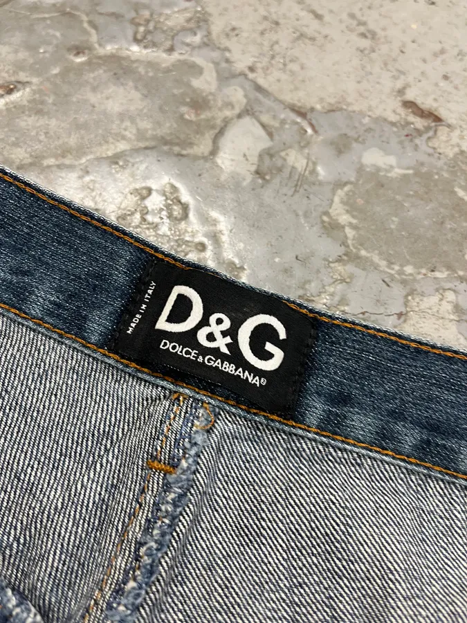 AW2003 Dolce & Gabbana Blue Tornado Denim Jeans - Image 10