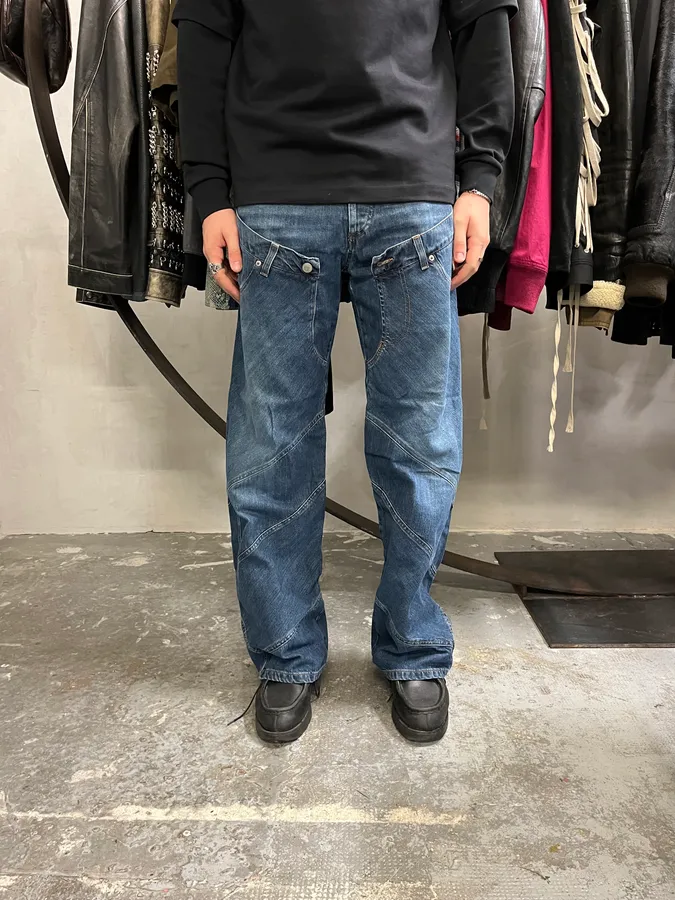 AW2003 Dolce & Gabbana Blue Tornado Denim Jeans - Image 2