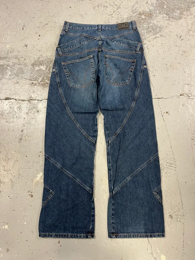 AW2003 Dolce & Gabbana Blue Tornado Denim Jeans - Image 6