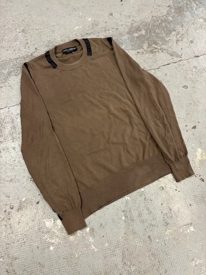 AW2003 Dolce & Gabbana Bondage Beige Sweater - Image 4