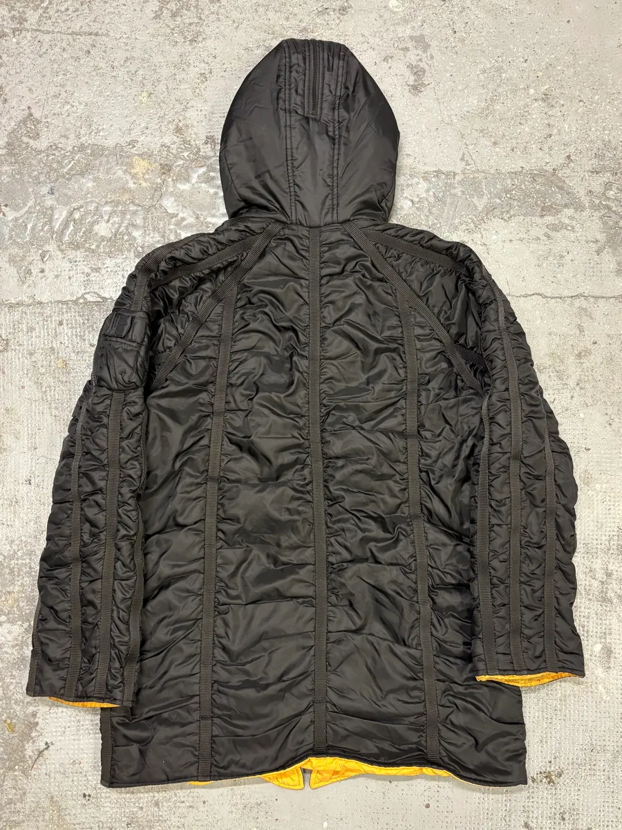 AW2003 Dolce & Gabbana Bondage Cargo Black Hooded Jacket - Image 7