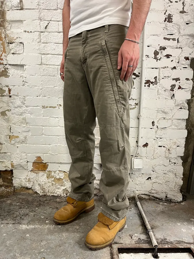 AW2003 Dolce & Gabbana Bondage Military Khaki Green Pants - Image 5